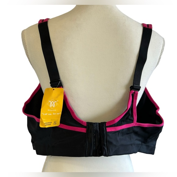 WINGSLOVE wirefree breathable full figure 48DDD/F no bounce sports bra NWT - Picture 7 of 8